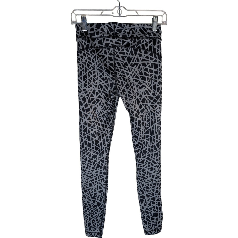 Under Armour‎ Leggings Women Small Gray Black Geometric HeatGear Compression Gym - Picture 3 of 13